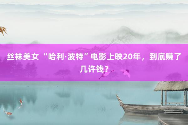 丝袜美女 “哈利·波特”电影上映20年，到底赚了几许钱？