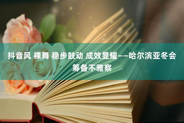 抖音风 裸舞 稳步鼓动 成效显耀——哈尔滨亚冬会筹备不雅察