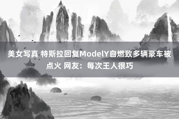 美女写真 特斯拉回复ModelY自燃致多辆豪车被点火 网友：每次王人很巧